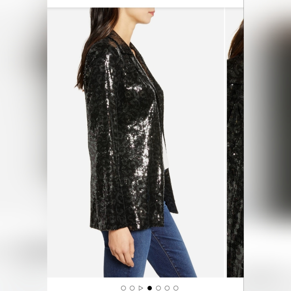 Sequin Black Jacket Nwot - image 5